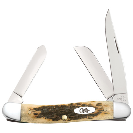 Case Cutlery Knife, Amber Bone CS Medium Stockman 00039